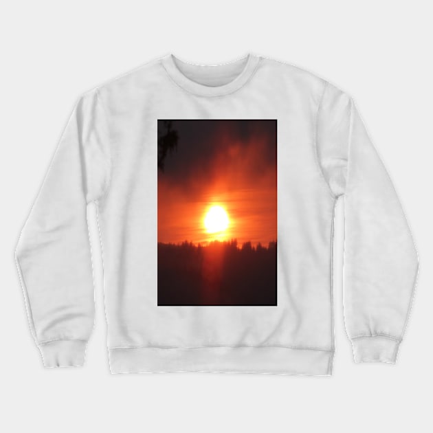 Golden Sunrise Over the Columbia River 3 Crewneck Sweatshirt by DlmtleArt